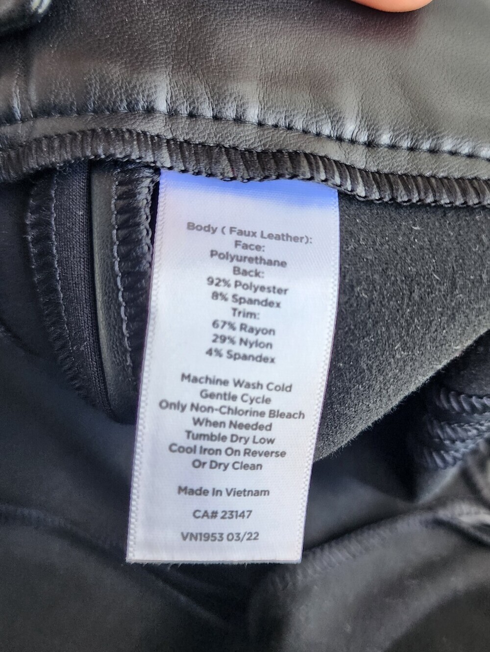 Talbots Portland Faux Leather Leggings Womens Skinny Pants Stretch Black Sz 14 - Picture 11 of 16